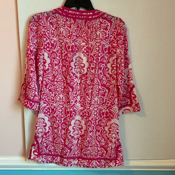 Banana Republic Pink and White Patterned Tunic - Picture 4 of 5